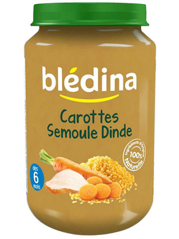 Blédinna Carottes Sémoule Dinde