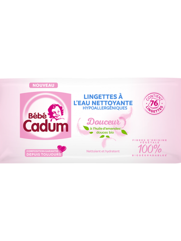 Cadum Lingette Eau Nettoyant