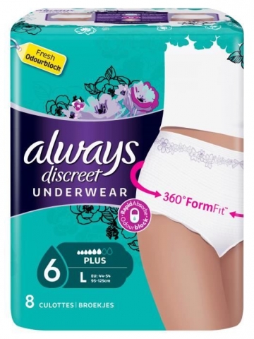 Always Discreet Underwear B/8