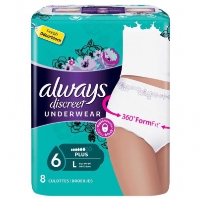 Always Discreet Underwear B/8