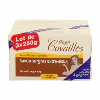 Rogé Cavailles Savon Surgras Extra-Doux lot de 3
