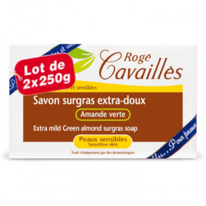Rogé Cavailles Savon Surgras Extra-Doux Amande  Verte Lot de 2