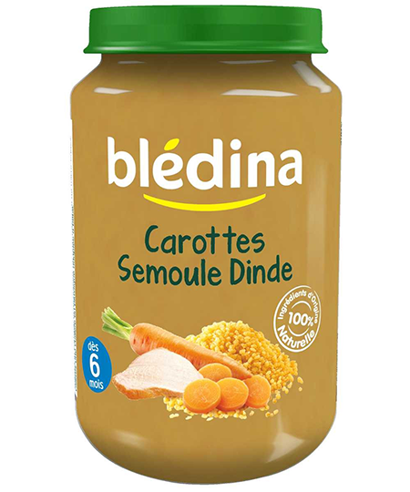 Blédinna Carottes Sémoule Dinde