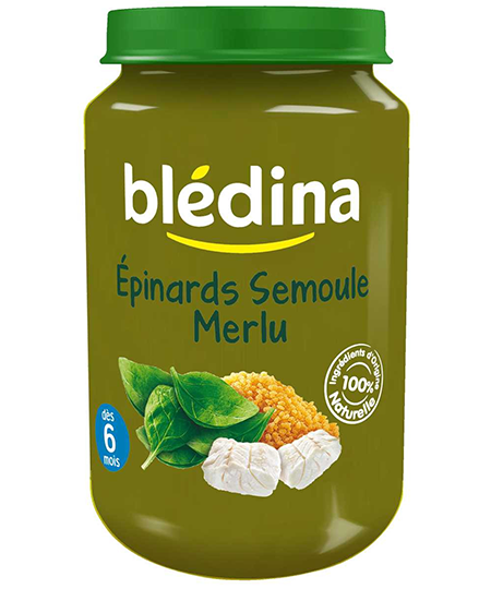 Blédine Epinards Semoule Merlu